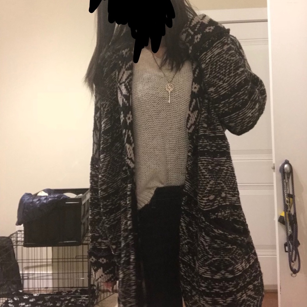 FREE PEOPLE HIDDEN SNOWFLAKE CARDIGAN - Picture 6 of 8